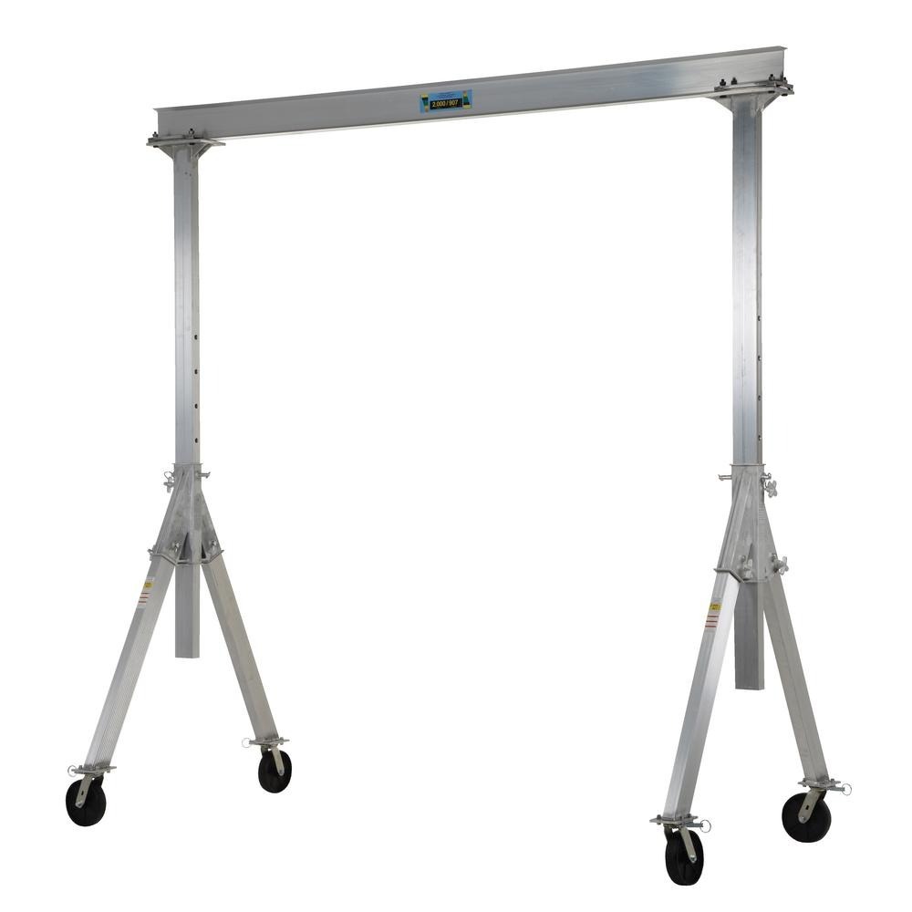 Portable Adjustable Aluminum Gantry Crane, 0.5Ton -5Ton Lightweight Mobile Aluminium Gantry Crane for Workshop Cleanroom