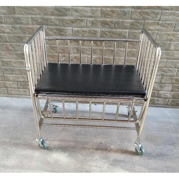 304SUS Hôpital berceau bébé berceau bébé lit chariot de lit panier avec quatre rouleaux
