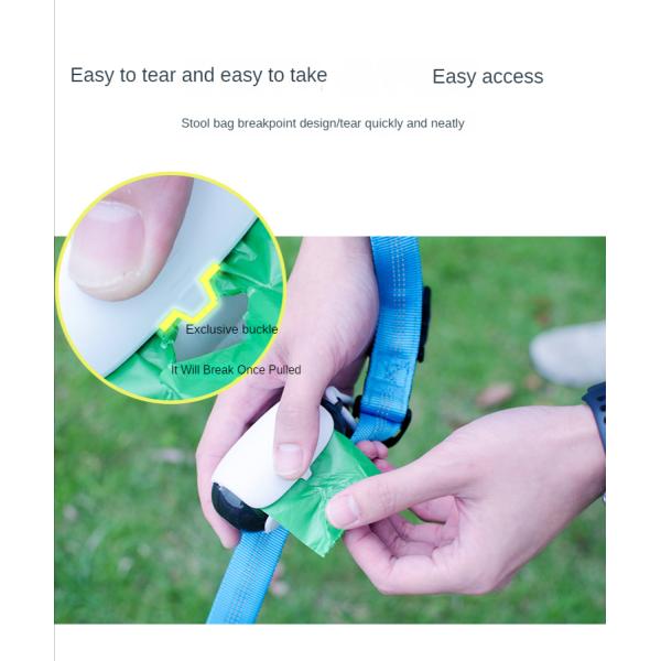 OEM ODM White Dog Poop Bag Dispenser Adjustable Dog Poop Bag Holder