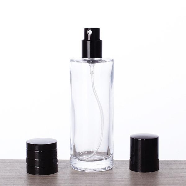 50ml Tall Cylindrical Glass Perfume Bottle Fine Spray Portable Cosmetics Bottle With Cap