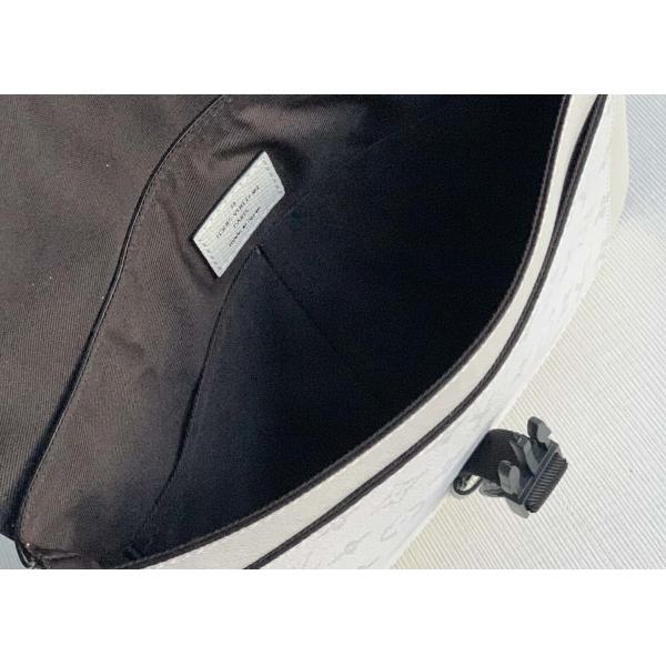 Leather Message Tote Ladies White Cross Body Bag Monogram Eclipse