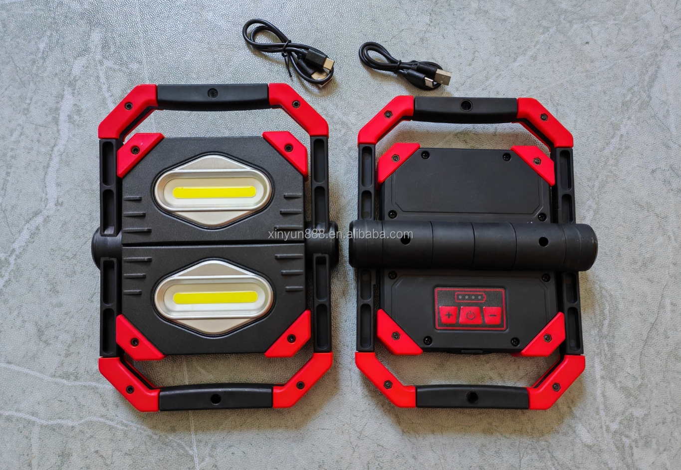 Outdoor Lighting Work Lamp COB Emergency Charging Tent Rotating Lamp Folding Floodlight Work Lamp Supplier