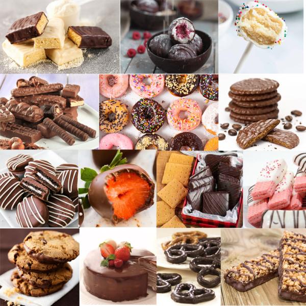 PE8 Commercial Fan Cooling Chocolate Enrober Machine Donut 3.2m Tunnel
