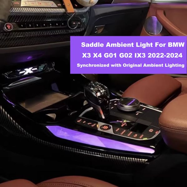 Multi-Color Ambient LED Light Strips for BMW X3 X4 IX3 with Plug-and-Play Installation and Vehicle-Specific Design