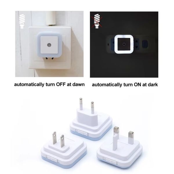 2700K Warm White Plug in Night Light Lamp Including Light Sensor Voltage