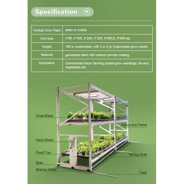 Hydroponic Multi Layer Vertical Grow Shelf System ABS Cover