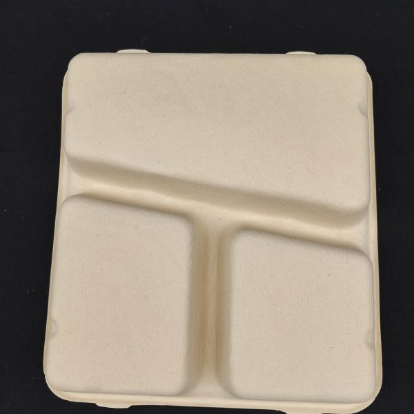 Directly supplied by Chinese manufacturers. Disposable environmentally friendly pulp-molded lunch boxes are made of sterile food-grade plant fibers and are biodegradable.
