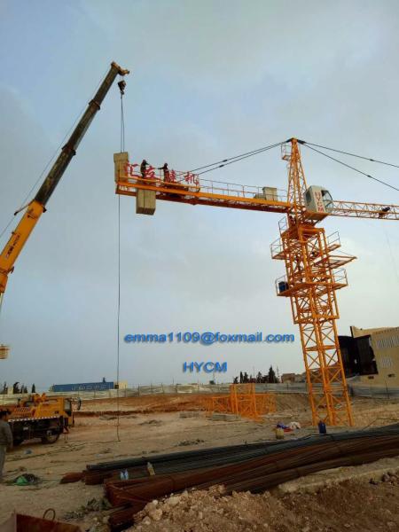 5 toneladas Max. Carga Topkit Torre grúa QTZ5013 50mts Boom 1.3tons carga de punta