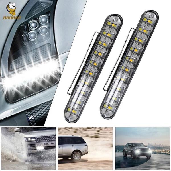 Lâmpada de travagem à prova d'água Branco Amarelo DRL LED Luzes de circulação diurna