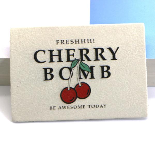 Self Adhesive Printing White Leather Repair Patch , Leather Logo Patch For Jeans