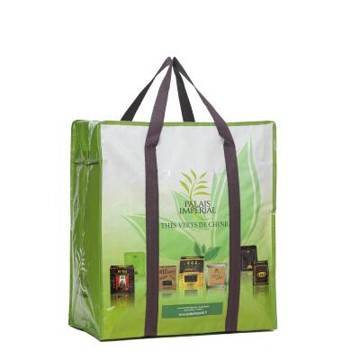Fábrica e personalizada bolsa de compras de plástico transparente e durável de PP com impressão de logotipo