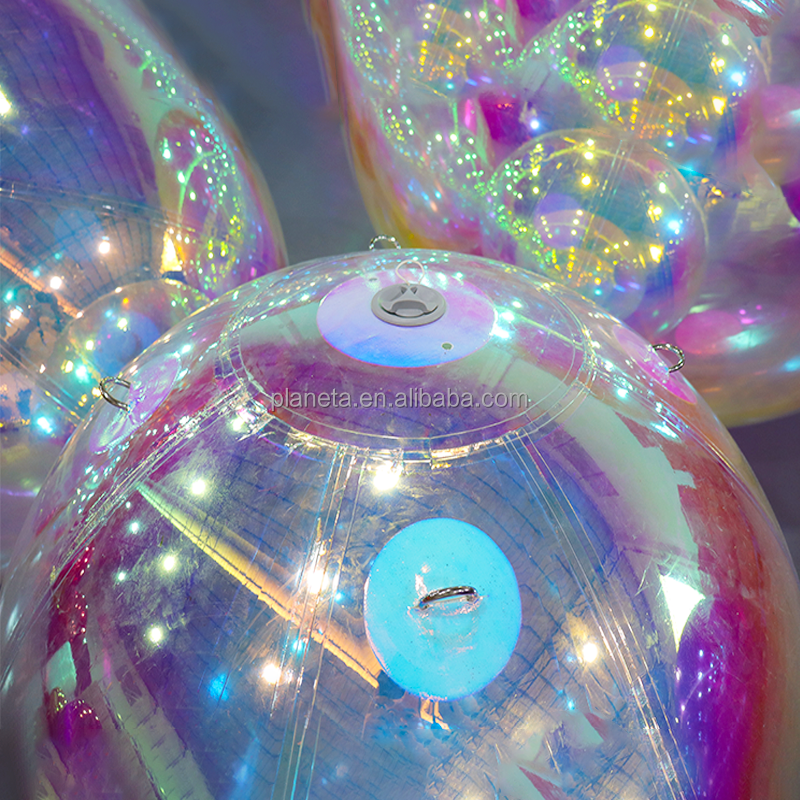 Wholesale Giant Large air Tight PVC Iridescent Inflatable Mirror Balloon for Event Decoration