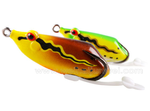 best sale new 55mm 12g stainless steel hook soft narrow mouth frog