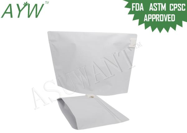 Matte White Child Resistant Bags Resealable Packaging For Private Doctors