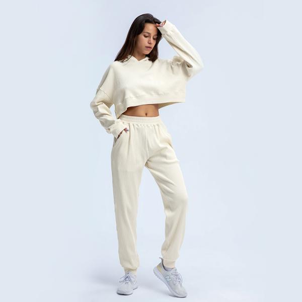 Длинные Hoodies верхней части рукава и разминки женщин гетры с обмундированиями кармана двухкусочными