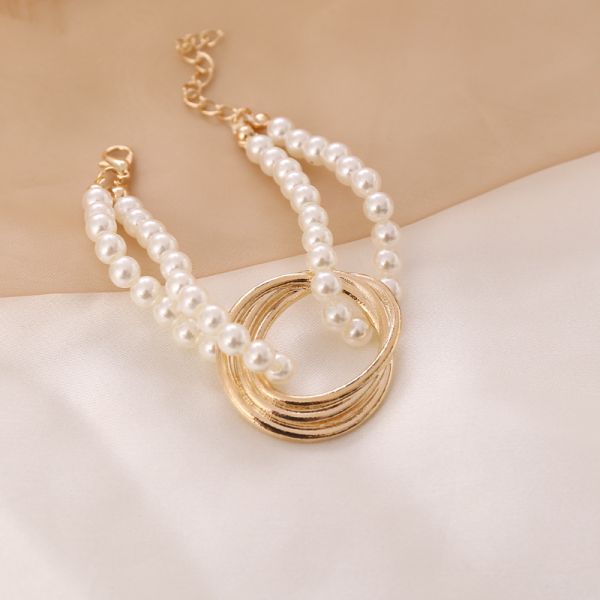 2025 Fashion Jewelry Bracelet Necklace Pearl Stainless Steel Jewelry Set Bohemian Style