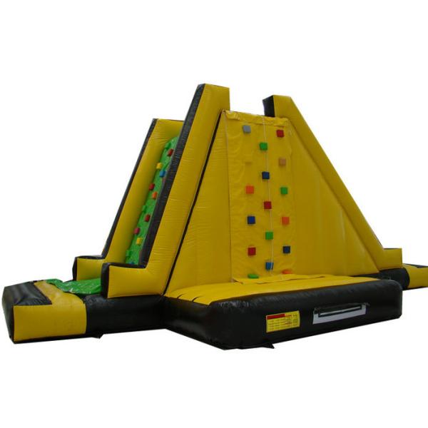 Commericial Inflatable Rock Climbing Wall Mountain Three Sides Silk Printing