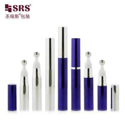 A0031 5ml 10ml 12ml 15ml AS Botella de bola de acero sin aire de rodillo de PP para aplicación de bomba de tornillo de suero para gel