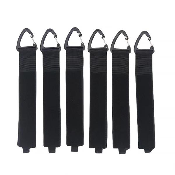 Black Triangular Hook And Loop Cable Tie Lightweight Cable Organizer Tape