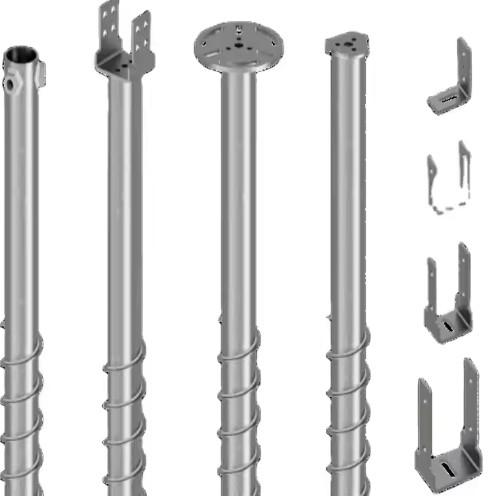 Manufacturers Direct Selling Hot Dipped Galvanized Earth Screw Ground Helical Screw Pile For Solar Mount