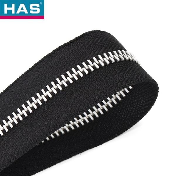 Garment Or Luggage Double-Ended Copper Metal Zipper With Auto-lock Slider 3 5 8 Type