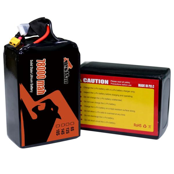 44.4V 78000mAh 25C 22.2v Lipo 12s batterie au lithium pour drones agricoles