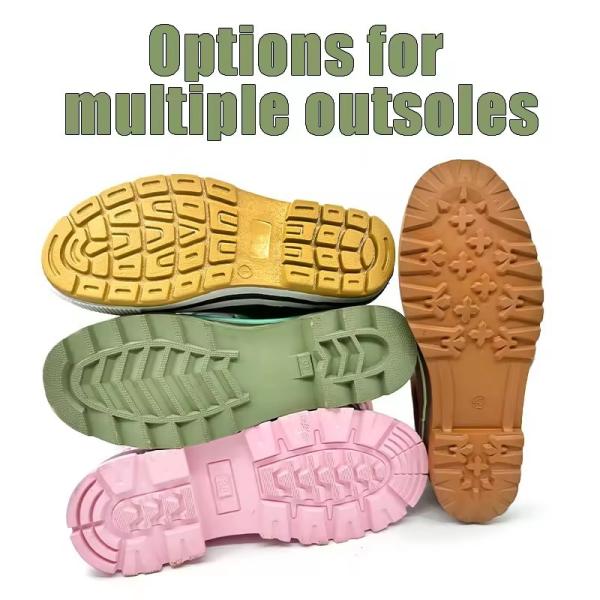 2024 Moda Wellies de tornozelo à prova d'água Neoprene moldado Gumboots Chelsea chuva botas Sapatos de borracha para mulheres