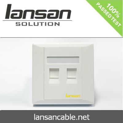 ANATEL ABS Ethernet Cable Assembly 86×86 Type Two Ports Faceplate