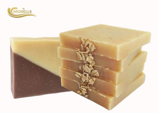 Handmade Organic Natural Soap Bars , Essential Oil Bar Soap For Whitening / Smooth