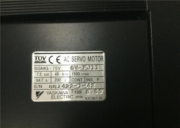 Servo motor industrial japonês novo de servo motor 7500W 54.7A 48N.m SGMG-75V 6V-FJ11 da C.A.