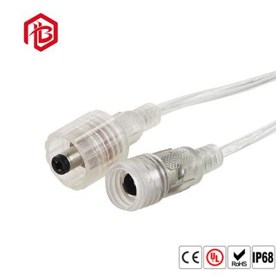 Male Female 2.1m PA66 Plastic PVC Waterproof DC Connector