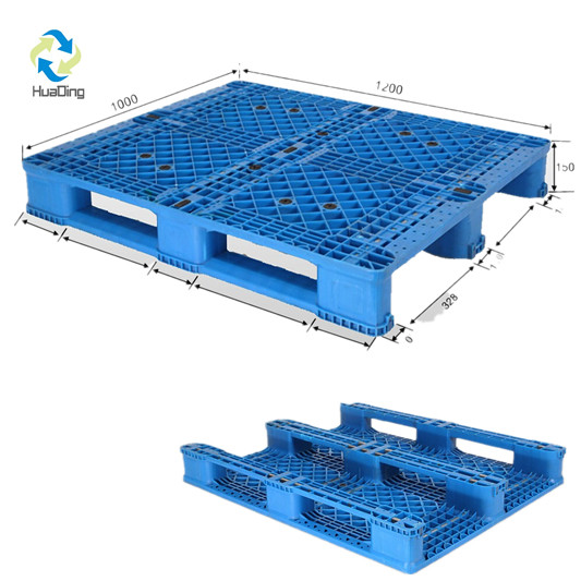 Static Load 6T HUADING Mixed Single Face HDPE Plastic Pallet 1200*1000mm for Industry