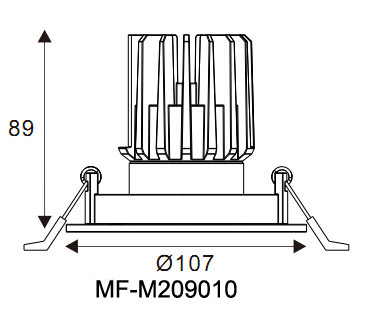 220 до ГРАЖДАНИН 240 ВПТ откалывает СИД 10W Dimmable вниз освещает для освещения гостиницы