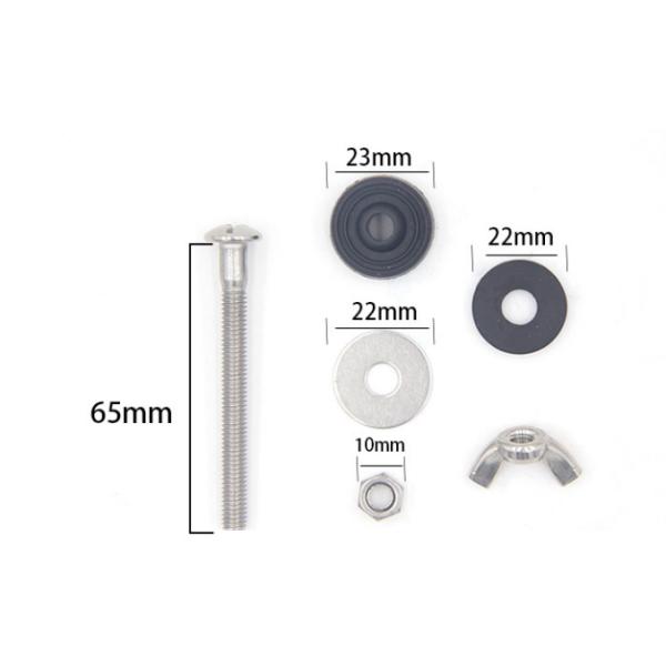 Durable Two-piece Toilet Tank And Seat Fixation Screw And Bolt Kits In White And Gold