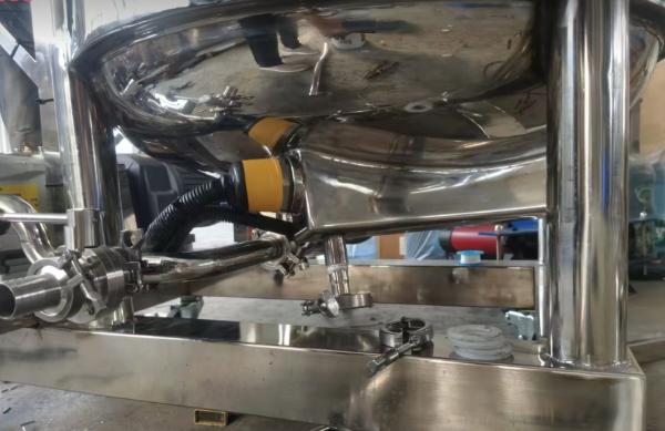Tanque de mezcla neumático de acero inoxidable con agitador para productos químicos cosméticos