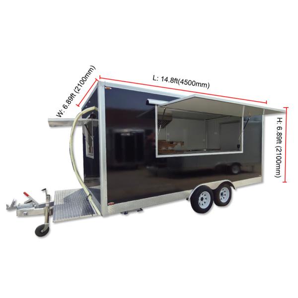 Kitchen Hotdog BBQ Food Trailers Fully Equipped Food Trucks For Events