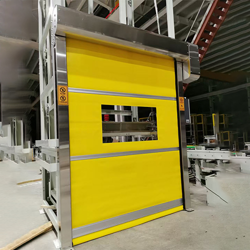 Industrial High Speed Door With Stainless Steel Structure For Packaging Areas