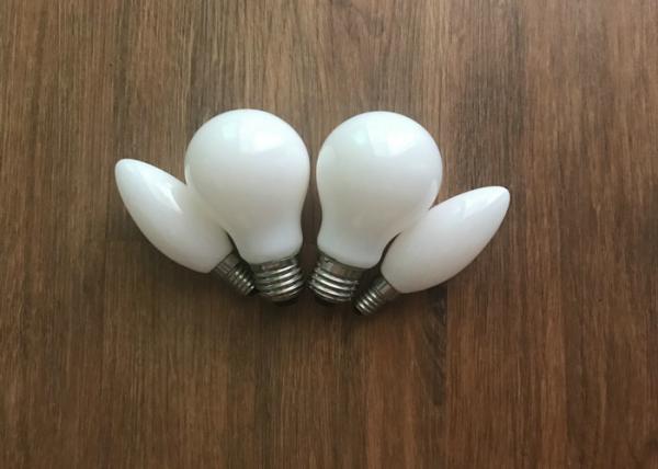2w 4w Led Filament Bulb Opal Glass Ac 220v E12 200lm For Exhibition Hall