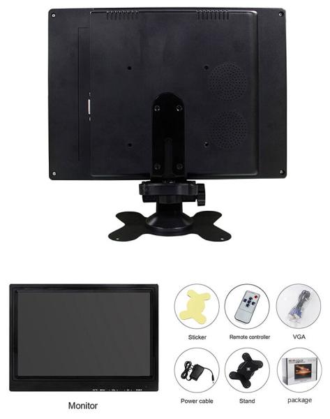 10.1インチコンピュータLCDモニター ワイドスクリーン 1280x800 IPS VGA HDMI USB