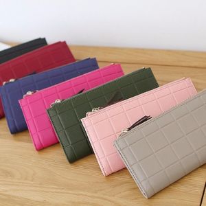 impression d'écran en soie en cuir véritable des portefeuilles 10cm de dames de 0.2kg 19x10cm ROHS