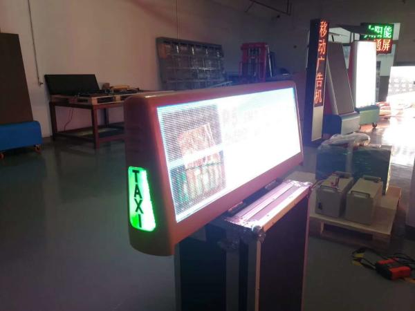 Full Color Taxi Roof Mobile LED Screen , 3g / 4g Led Car Message Sign 6000 Nits