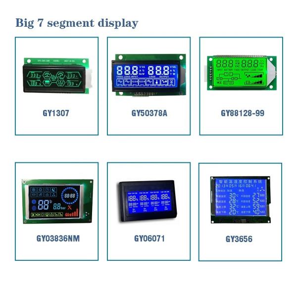 Backlight Optional Colors 16 Segment TN LCD 14 Segment Large 7 Segment LCD Display Digit HTN STN Monochrome Display