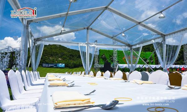 200-300 People Waterproof Clear Party Tent with Clear Top for Outdoor Parties and Events