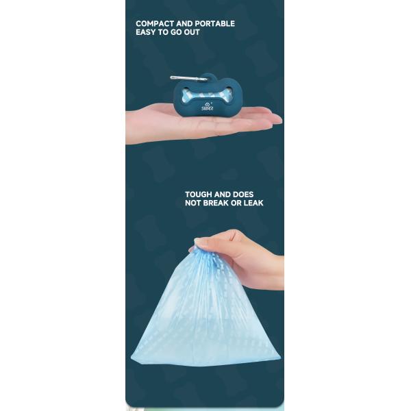 Sustainable Silicone Dog Poop Bag Holder Dark Green Silicone Poop Bag Dispenser