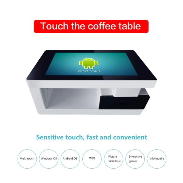Gaveta ereta livre do jogo interativo interno do café do sistema do androide do lcd de 43 polegadas tabela esperta do tela táctil