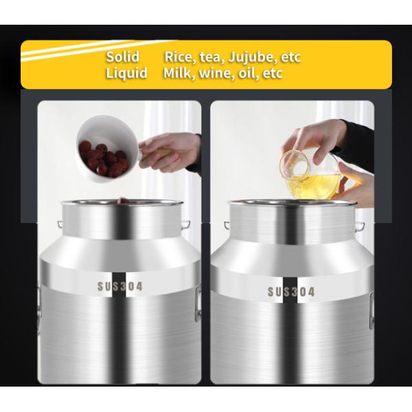 Чертеж молочной продукции SS304 30L использовал консервные банки молока нержавеющей стали с загерметизированной крышкой