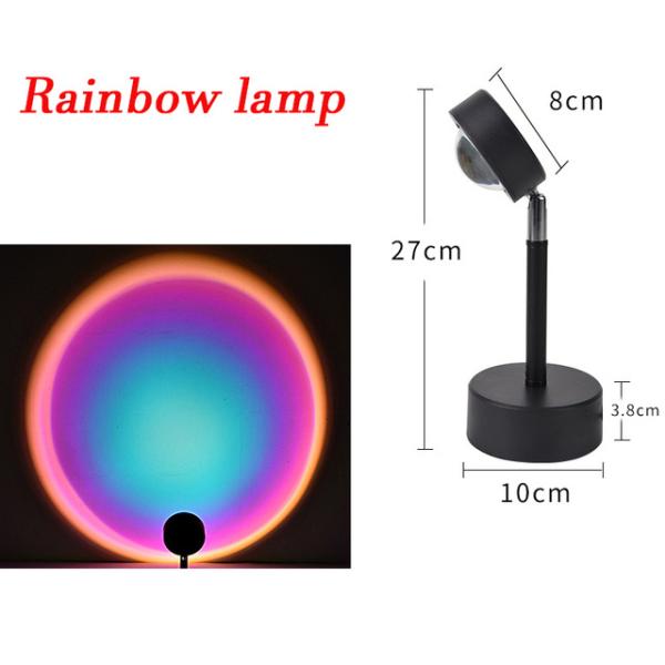 Rainbow Sunset Projector Atmosphere Night Light Coffee Shop Projection Lights Children Bedroom Cute Night sunset project