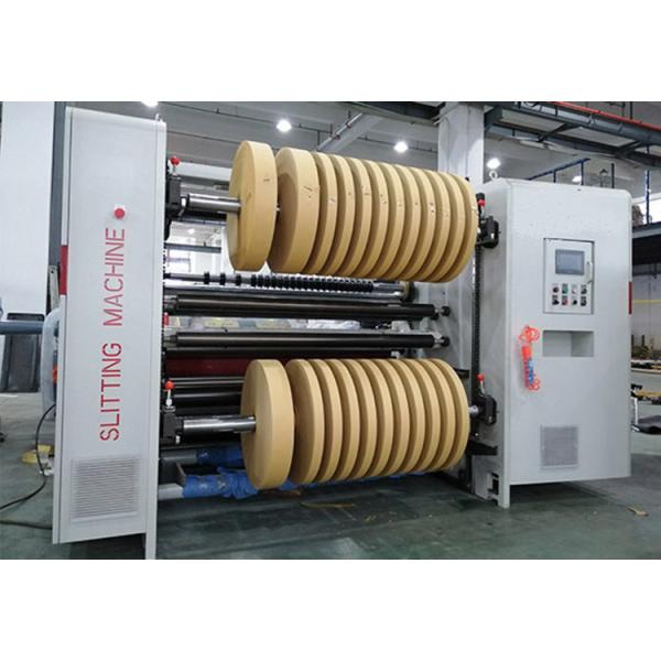 el rajar de papel de la cinta adhesiva de 1300m m trabaja a máquina la cortadora Rewinder del rollo enorme 26KW