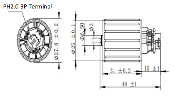 Brushless DC Motor 120000RPM 16M/S CCW 3 Phases DC Hair Dryer