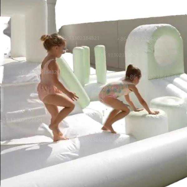 Shipping Way By Sea Kindergarten Water Slide Pool for Outdoor Inflatable Obstacle Race